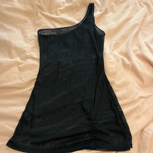 Mesh one shoulder dress
